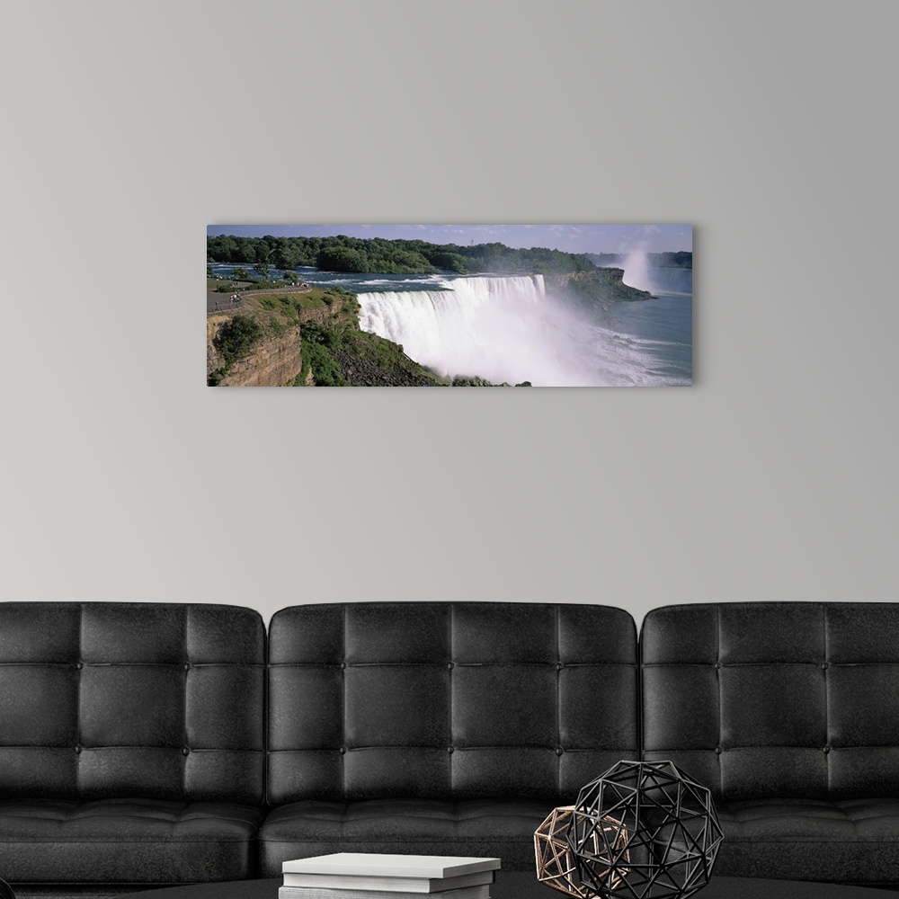 A modern room featuring High angle view of a waterfall Niagara River Niagara Falls Niagara County New York State