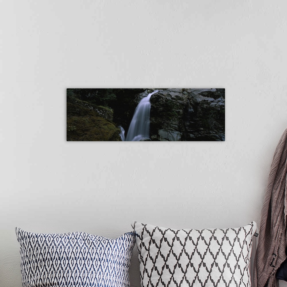 A bohemian room featuring High angle view of a waterfall, Nooksack Falls, Nooksack River, Mt Baker-Snoqualmie National Fore...