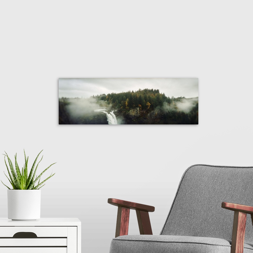 A modern room featuring High angle view of a waterfall Snoqualmie Falls Snoqualmie King County Washington State