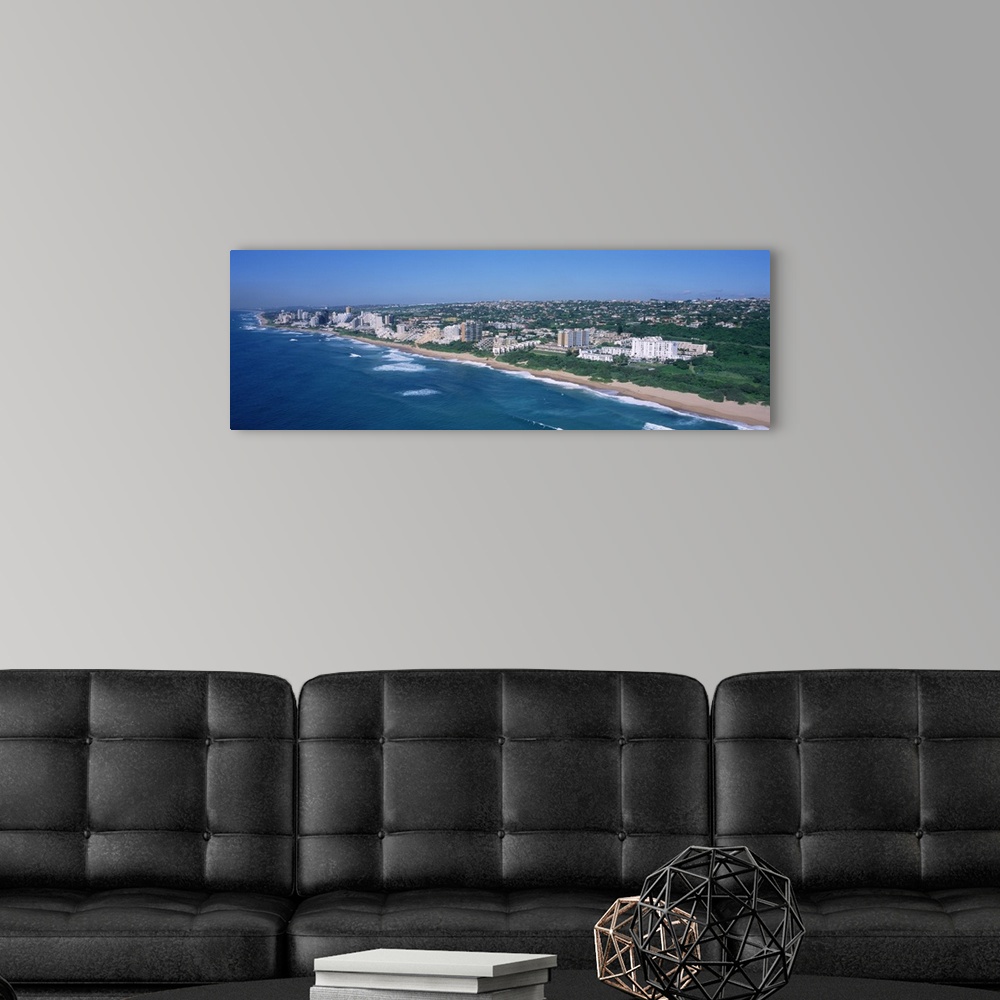 A modern room featuring High angle view of buildings at the beachfront, Umhlanga, KwaZulu-Natal, Durban, South Africa