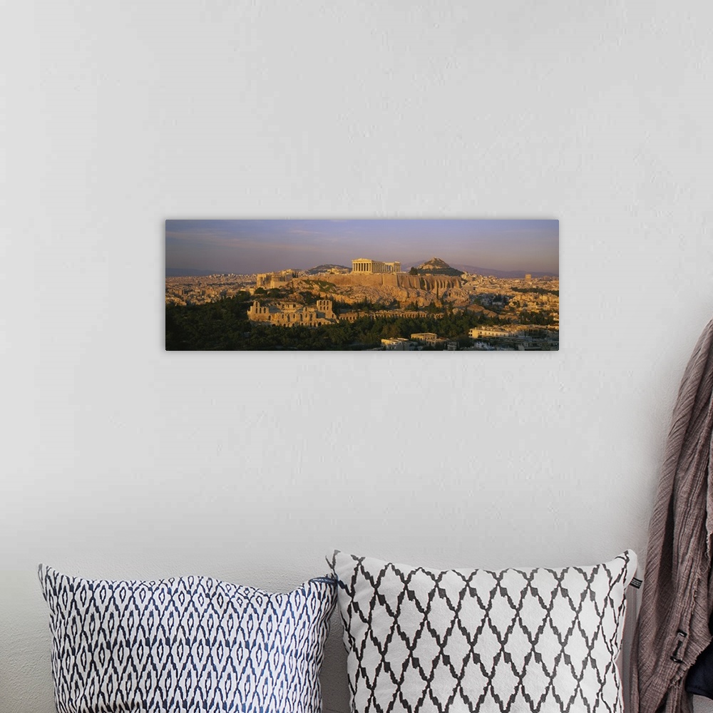 A bohemian room featuring High angle view of buildings in a city, Acropolis, Athens, Greece