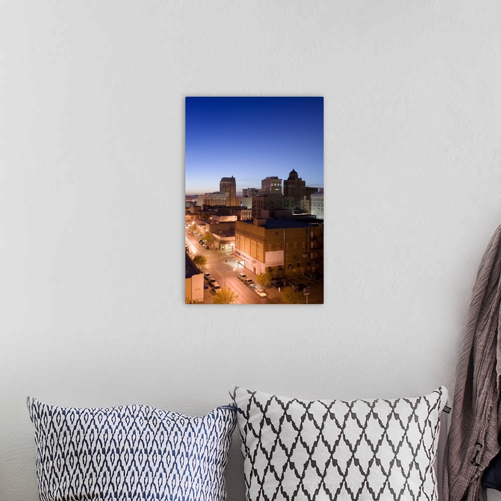 A bohemian room featuring High angle view of buildings in a city, El Paso, Texas