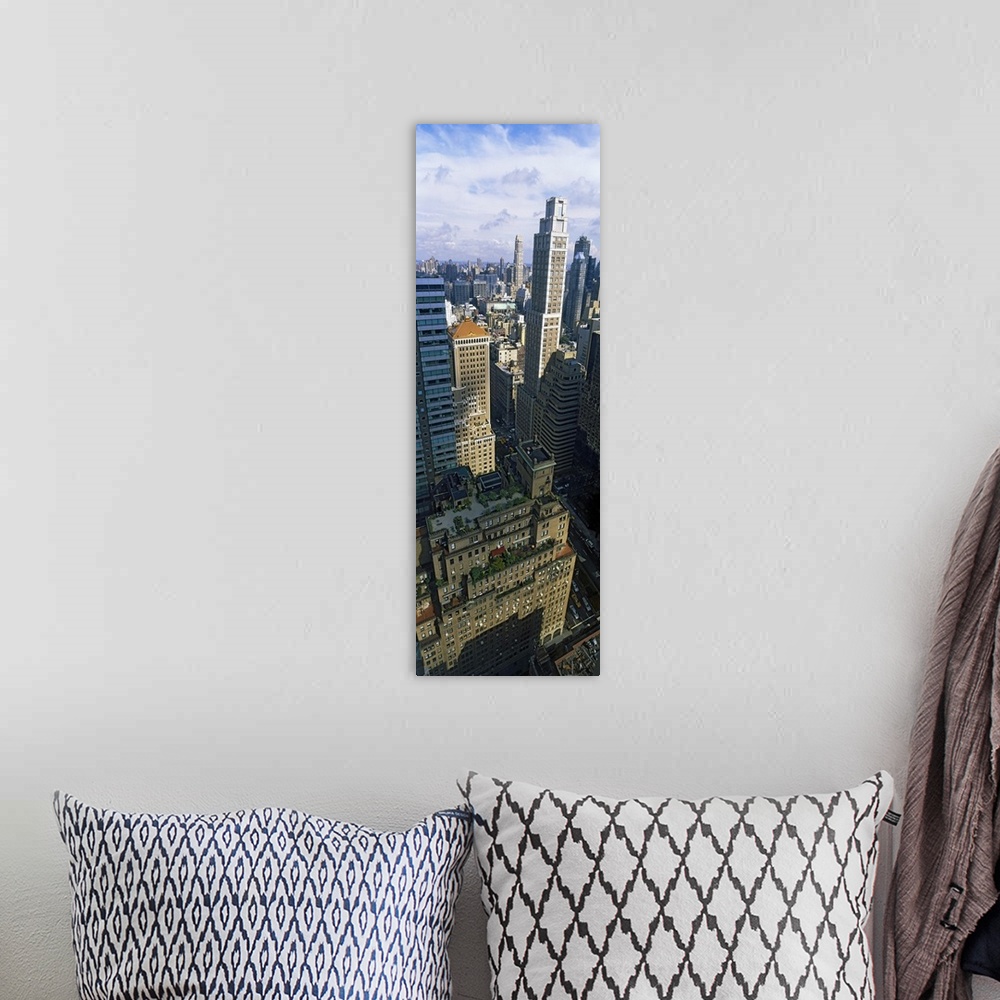 A bohemian room featuring High angle view of buildings in a city, Manhattan, New York City, New York State