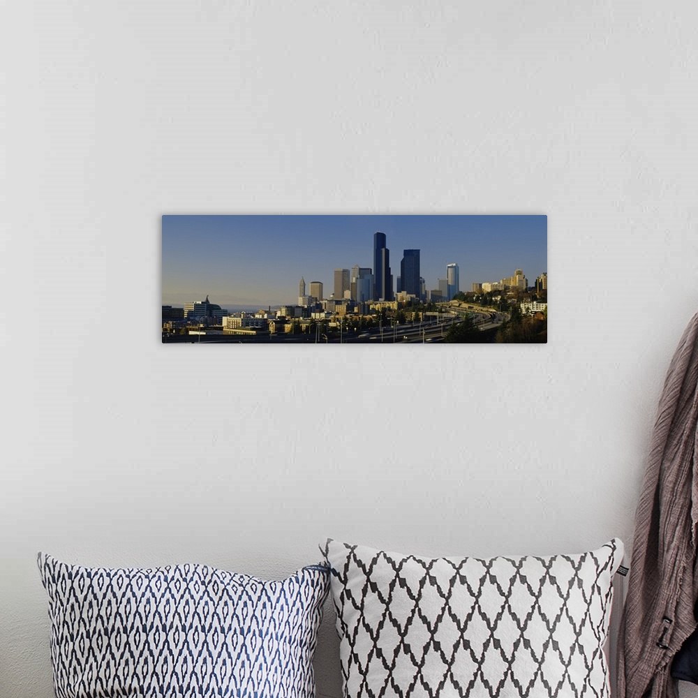A bohemian room featuring High angle view of buildings in a city, Seattle, Washington State