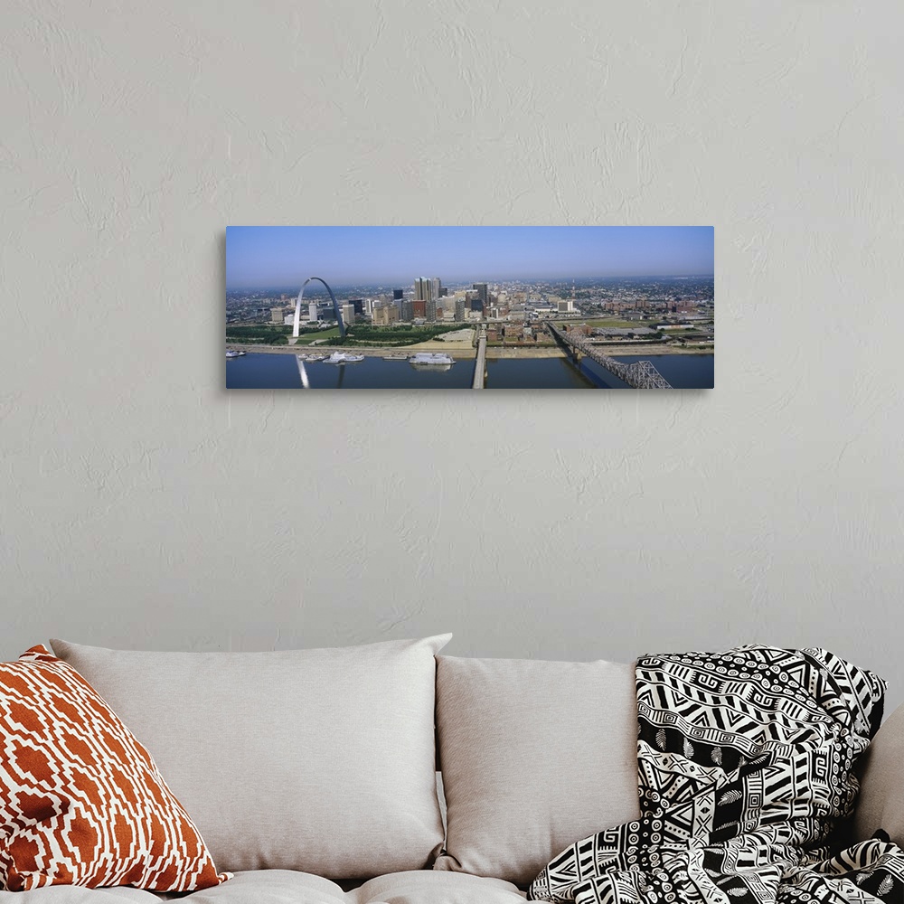 A bohemian room featuring High angle view of buildings in a city St. Louis Missouri
