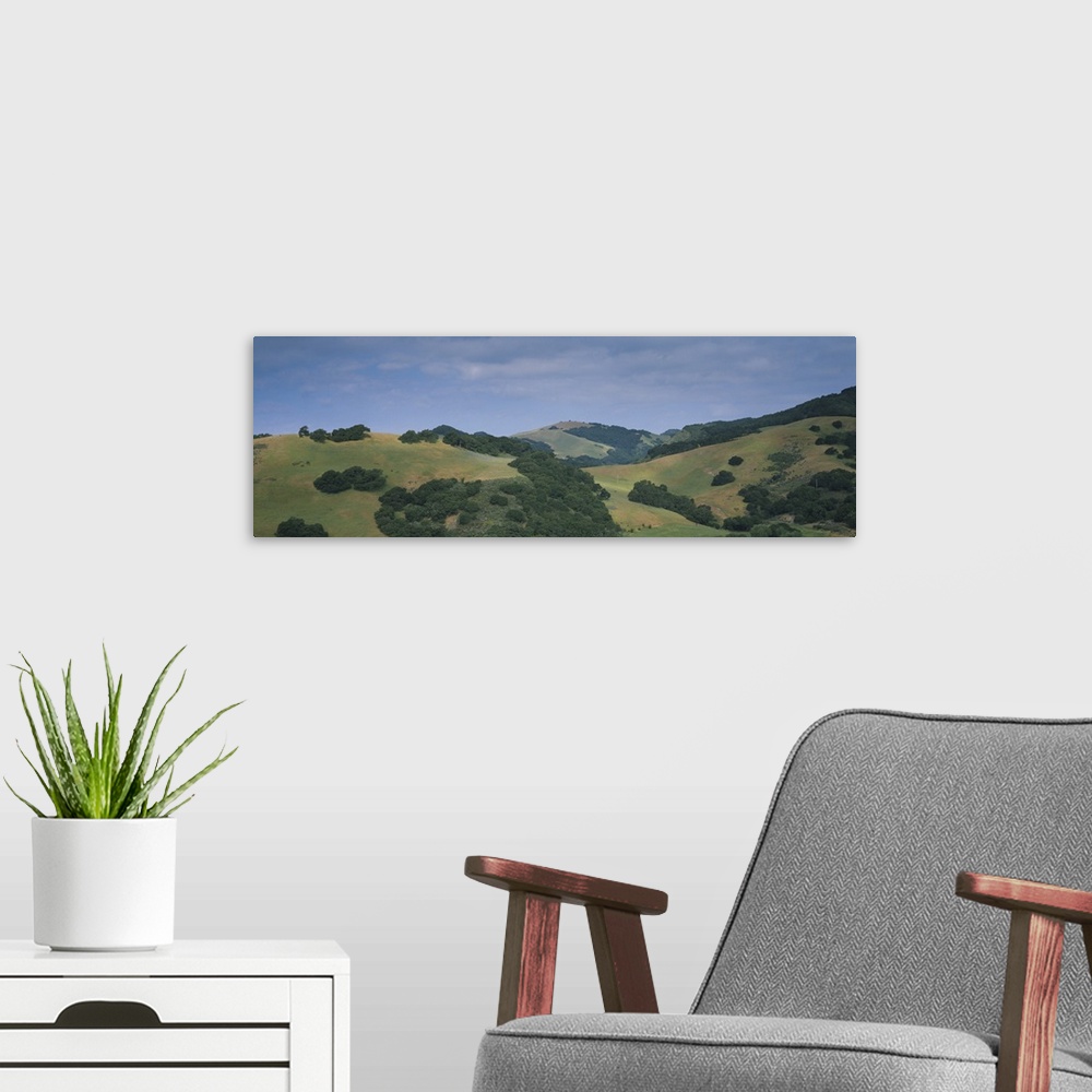 A modern room featuring High angle view of hills, Santa Barbara County, California