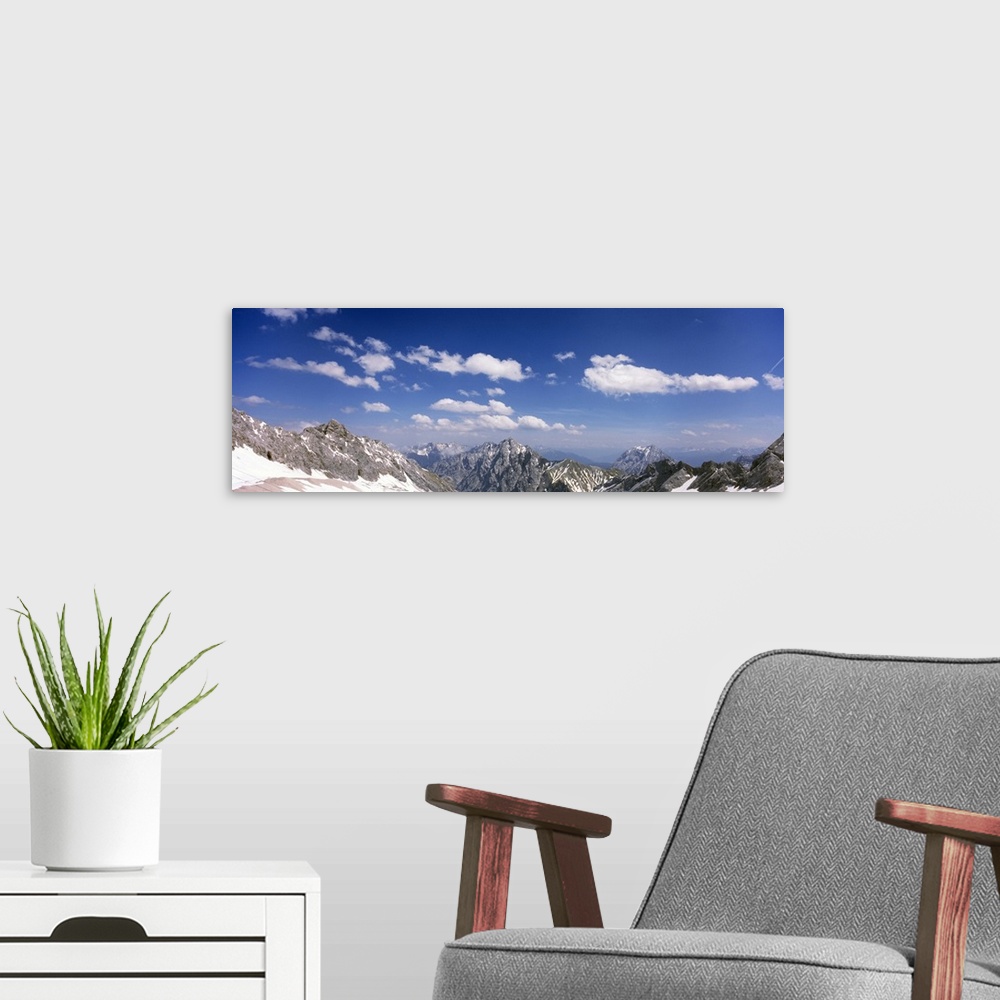A modern room featuring Germany, Bavaria, Zugspitze View over Alps from Zugspitze mountain