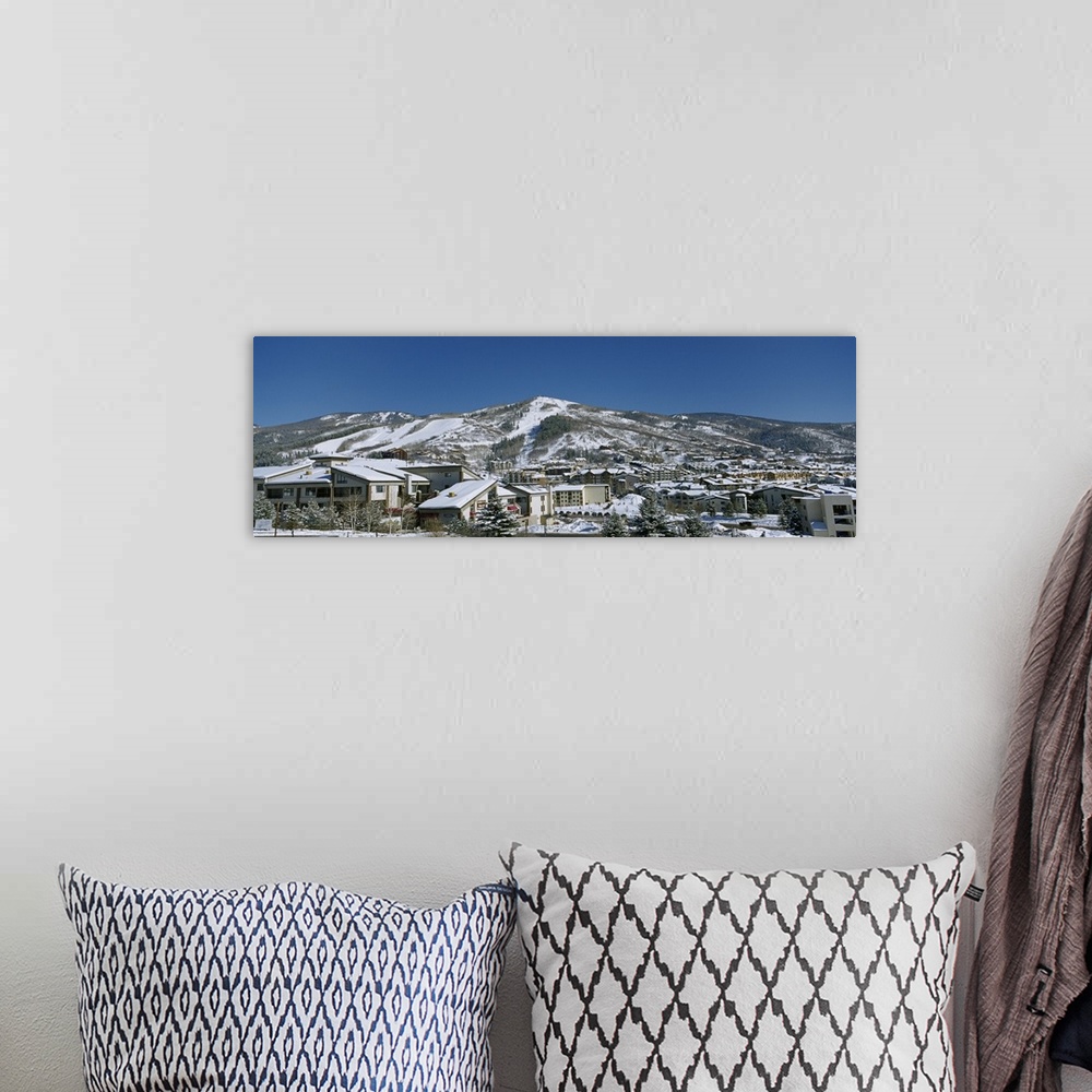 A bohemian room featuring High angle view of residential buildings, Mt Warner, Steamboat Springs, Colorado