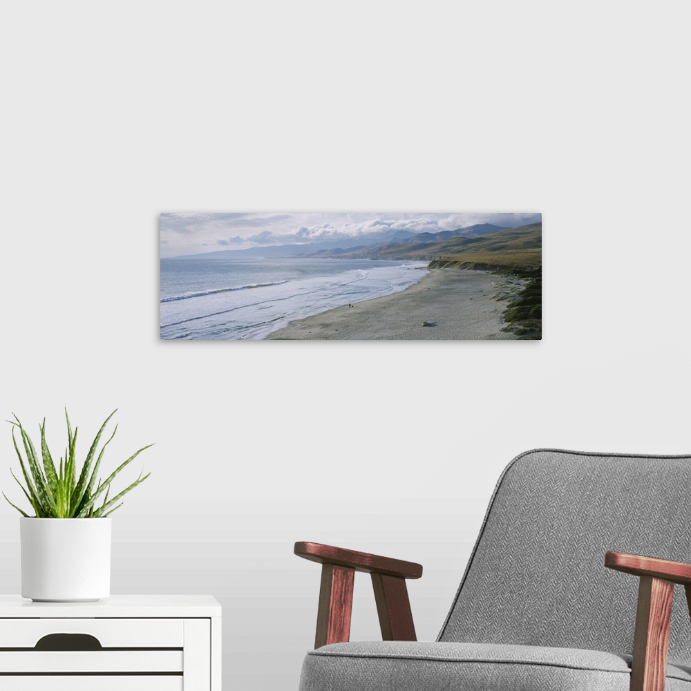 A modern room featuring High angle view of the beach, Jalama beach County Park, Santa Barbara County, California