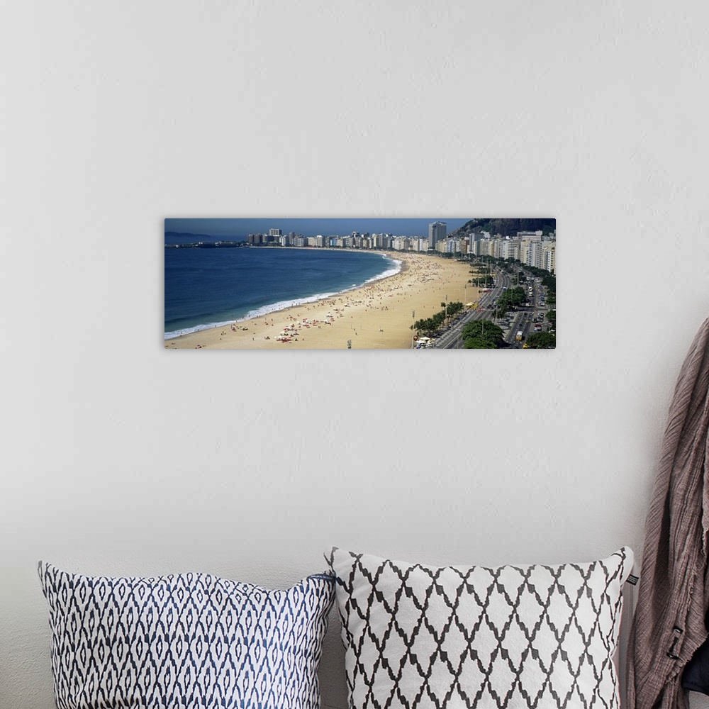 A bohemian room featuring High angle view of the beach, Rid de Janeiro, Brazil