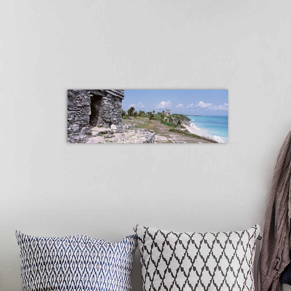 A bohemian room featuring High angle view of the beach, Tulum, Yucatan Peninsula, Mexico