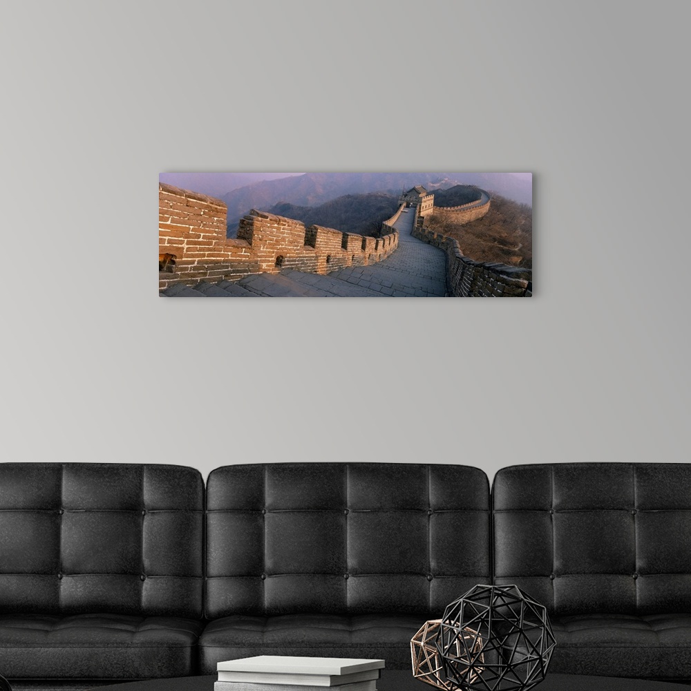 A modern room featuring High angle view of the Great Wall Of China, Mutianyu, China
