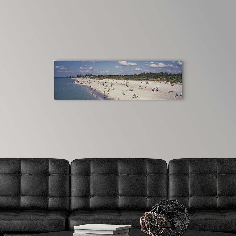 A modern room featuring High angle view of tourist on the beach, Gulf of Mexico, Venice, Florida