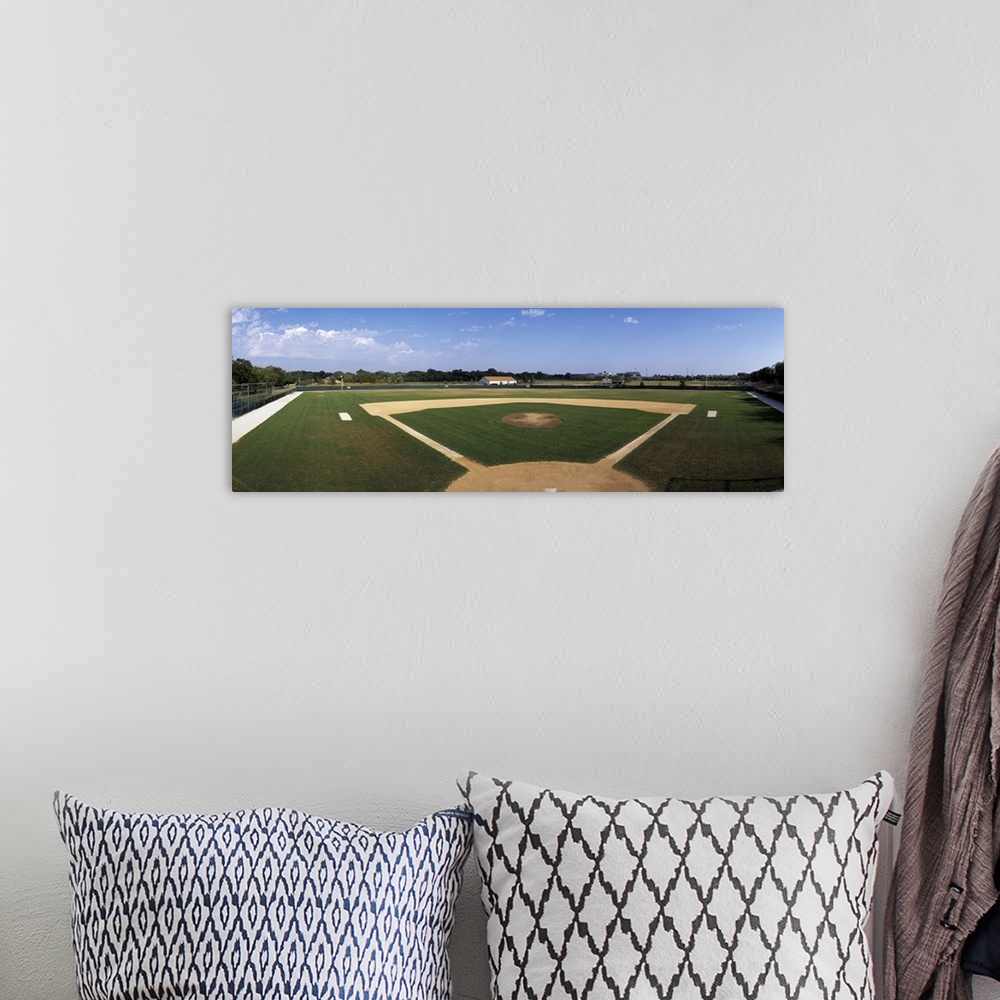 A bohemian room featuring High school baseball diamond field, Lincolnshire, Lake County, Illinois,