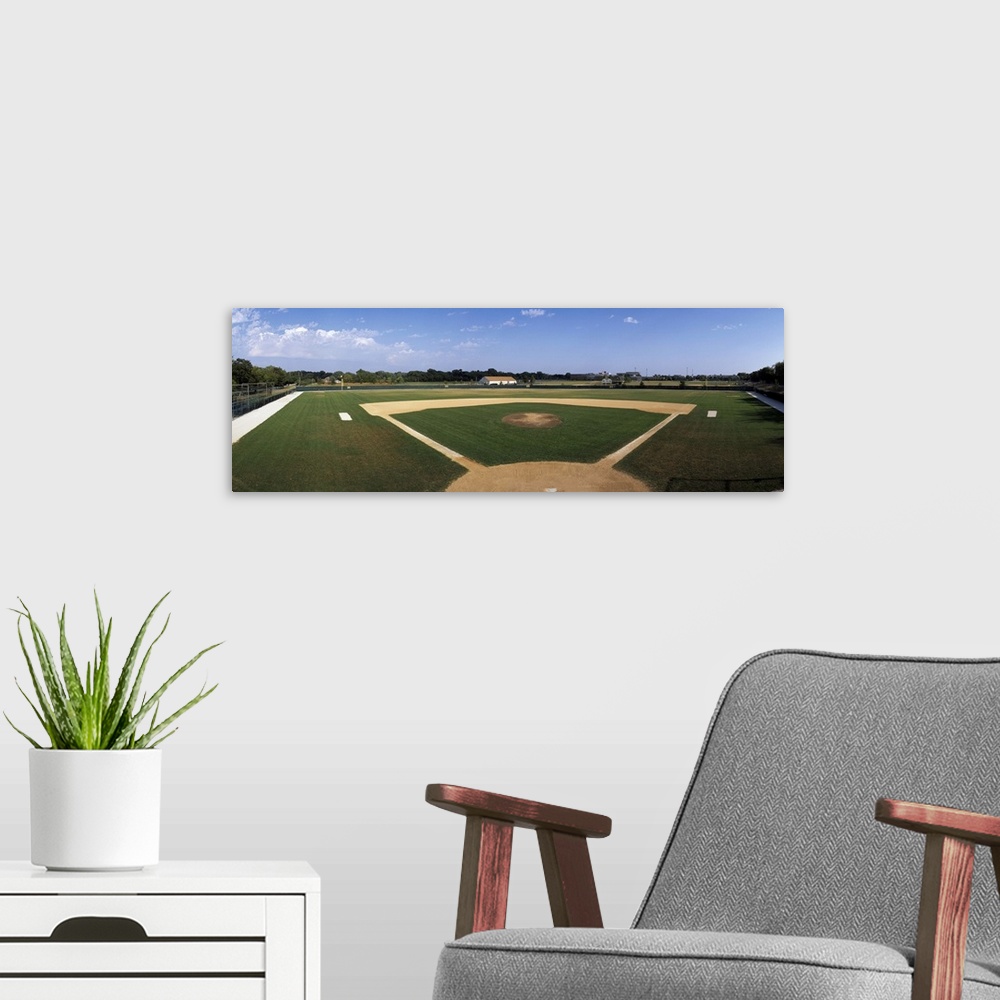 A modern room featuring High school baseball diamond field, Lincolnshire, Lake County, Illinois,