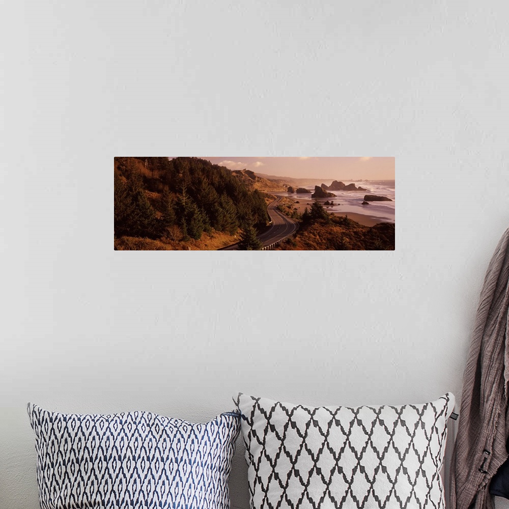A bohemian room featuring Highway along a coast, Highway 101, Pacific Coastline, Oregon,