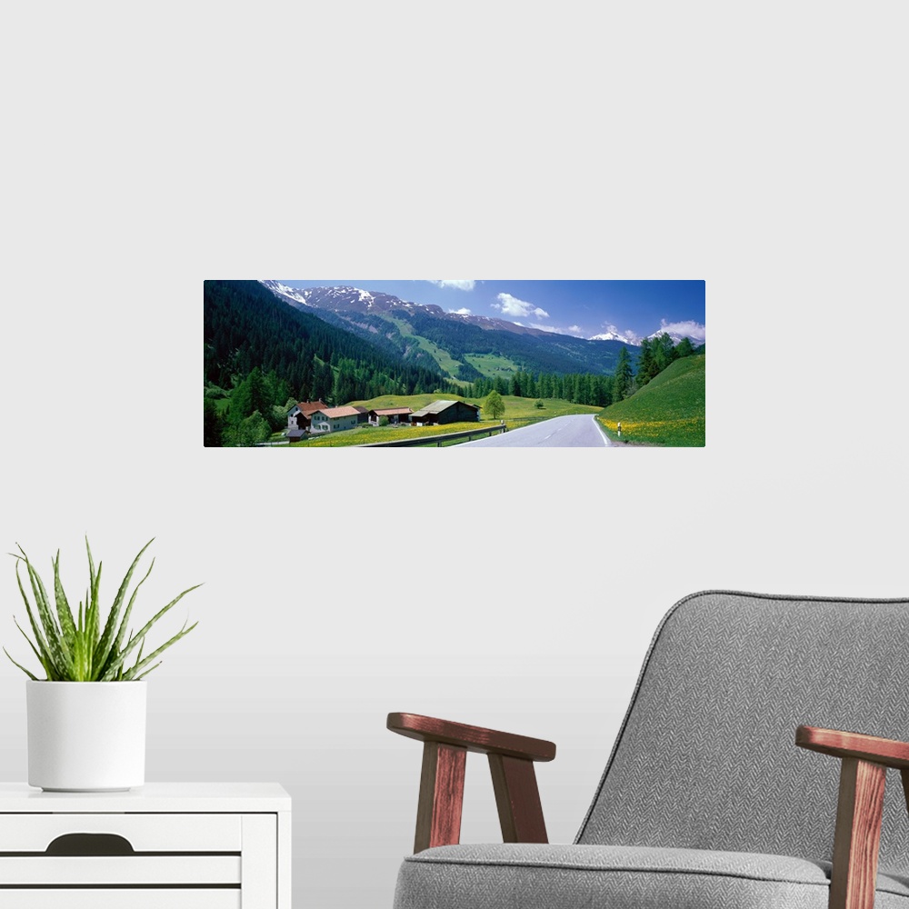A modern room featuring Highway Engadin Switzerland