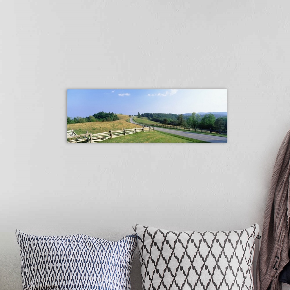 A bohemian room featuring Highway passing through a landscape, Milepost 235, Blue Ridge Parkway, North Carolina