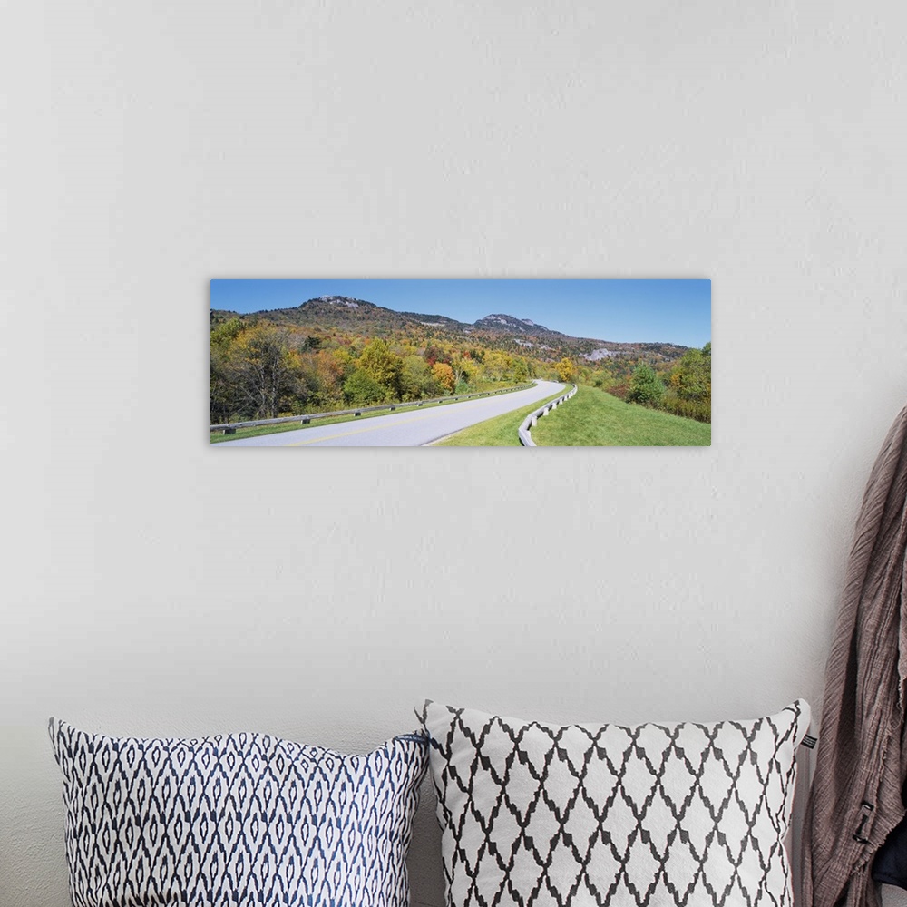 A bohemian room featuring Highway running on a landscape, Blue Ridge Parkway, North Carolina