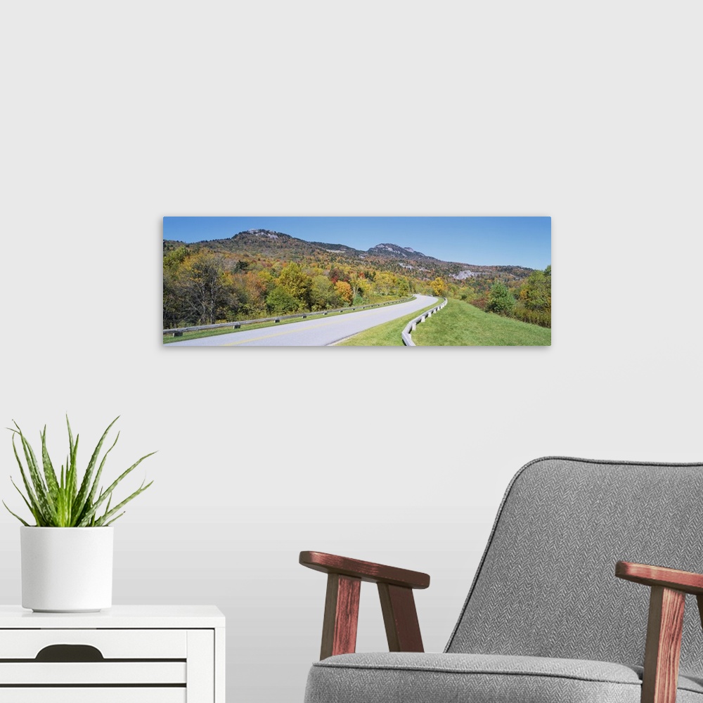 A modern room featuring Highway running on a landscape, Blue Ridge Parkway, North Carolina