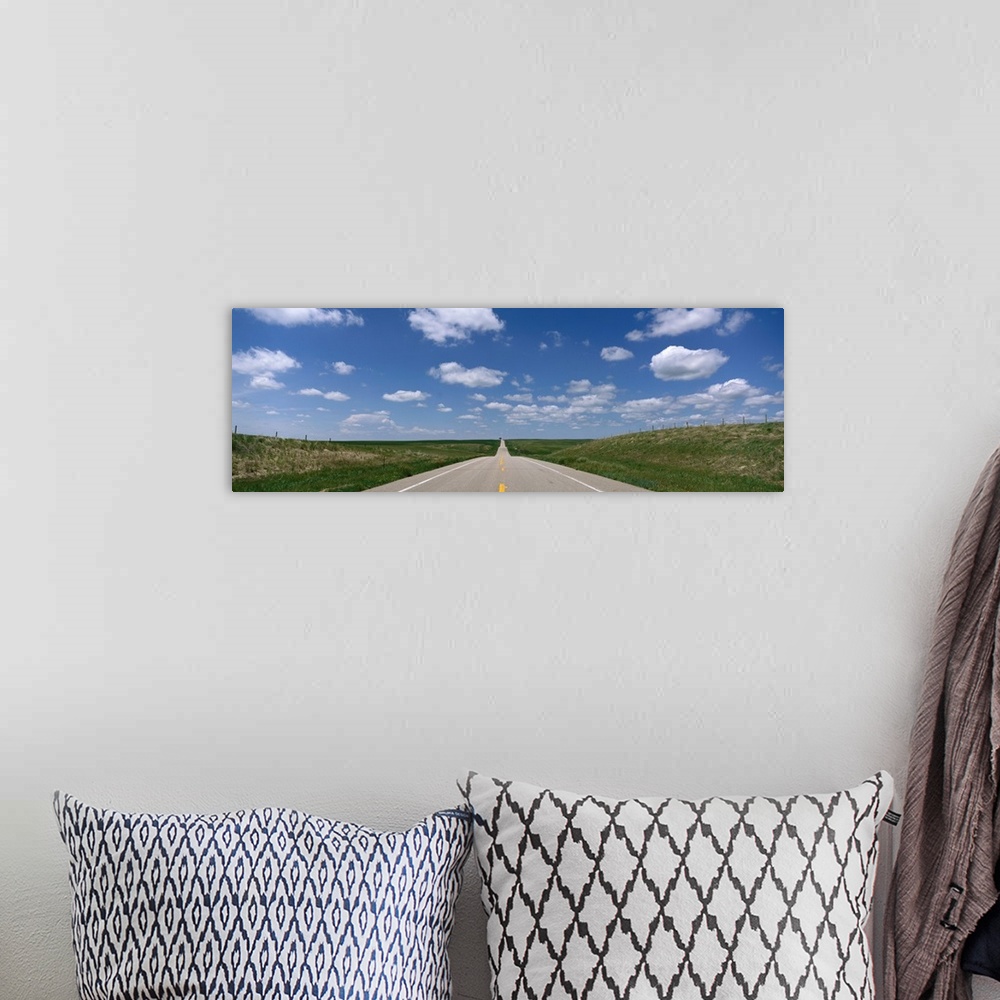 A bohemian room featuring Highway with Clouds near Scotts Bluff Nebraska