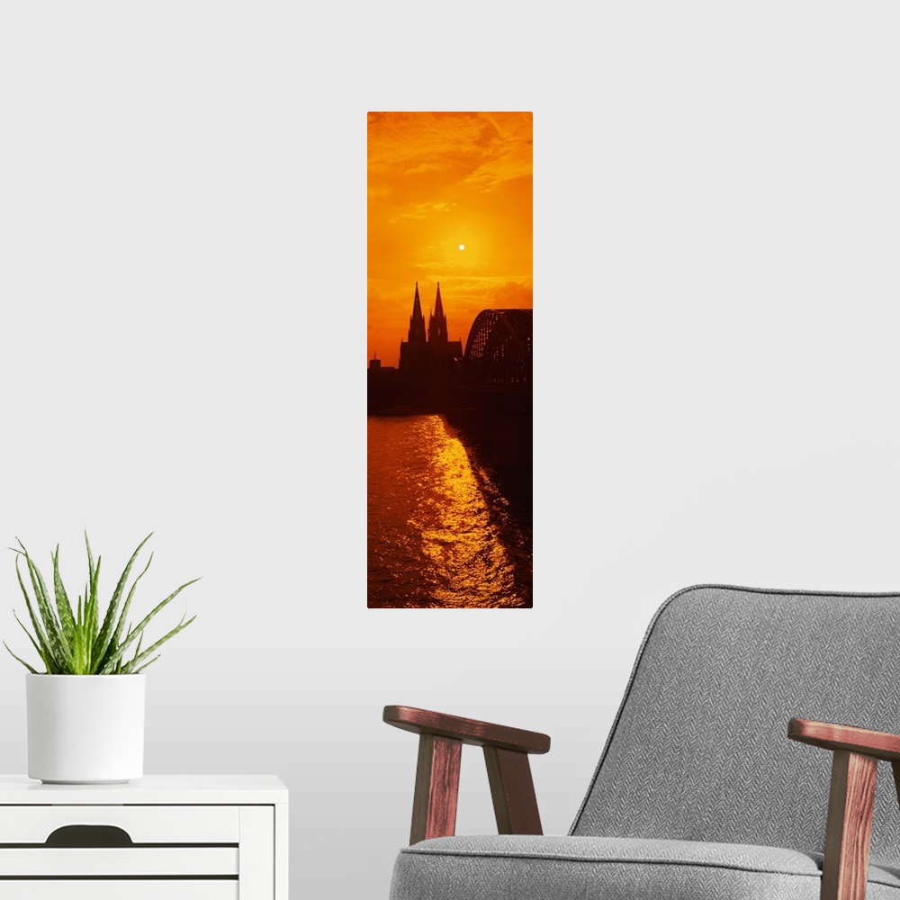 A modern room featuring Hohenzollern Bridge Cologne Germany
