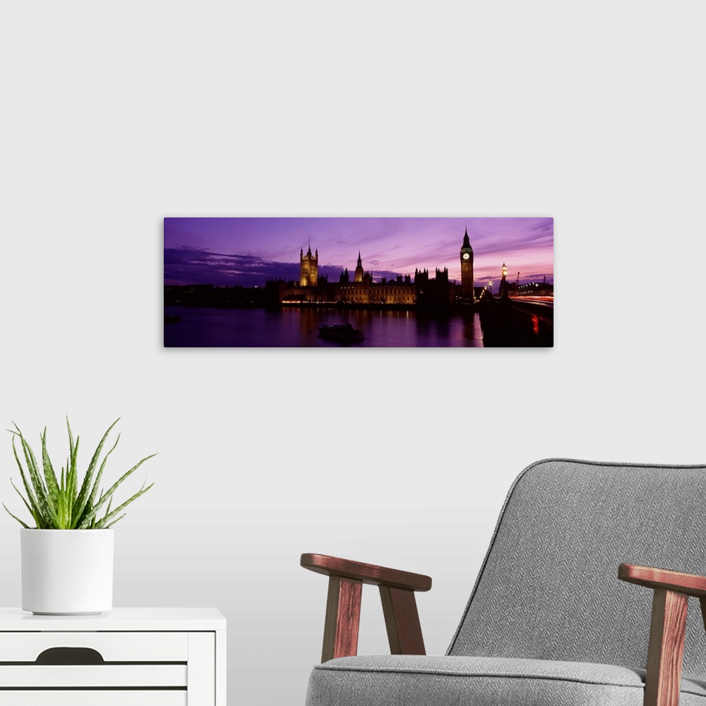 A modern room featuring Houses of Parliament London England