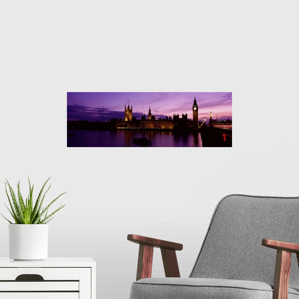 A modern room featuring Houses of Parliament London England