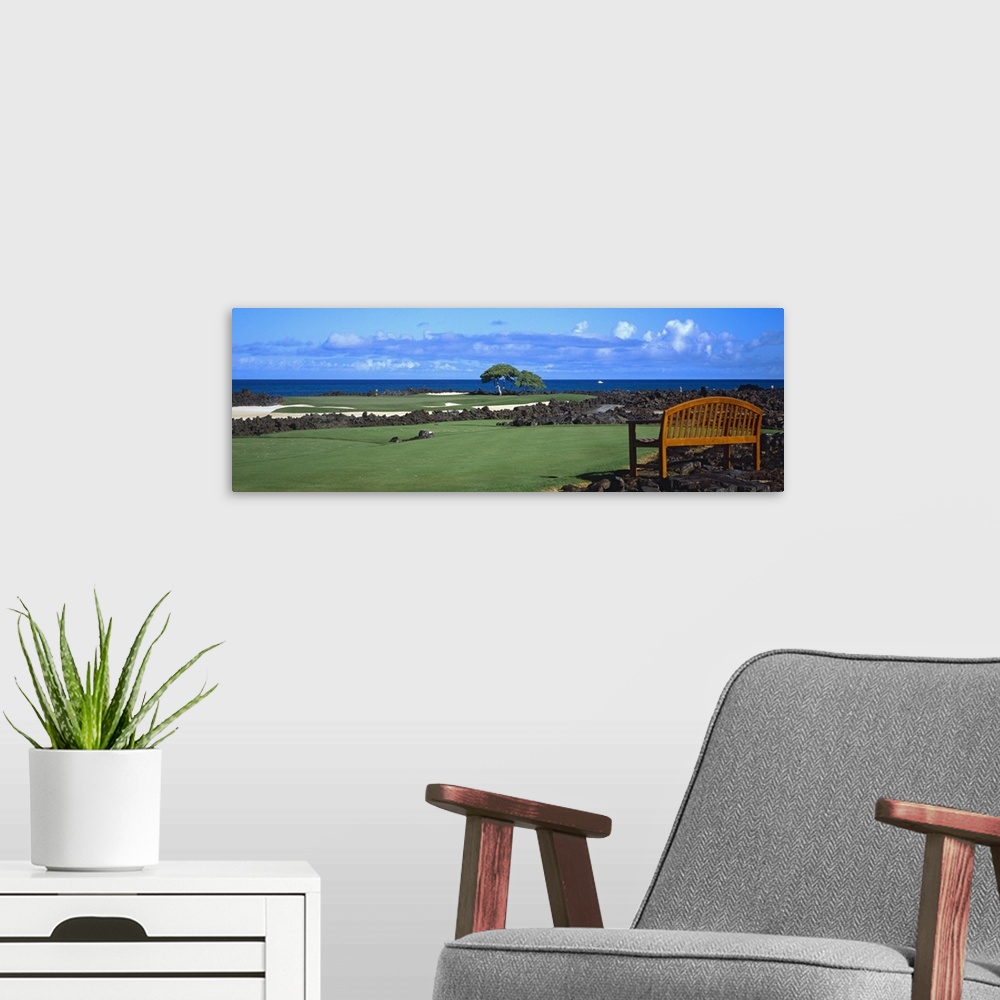 A modern room featuring Hualalai Golf Course HI