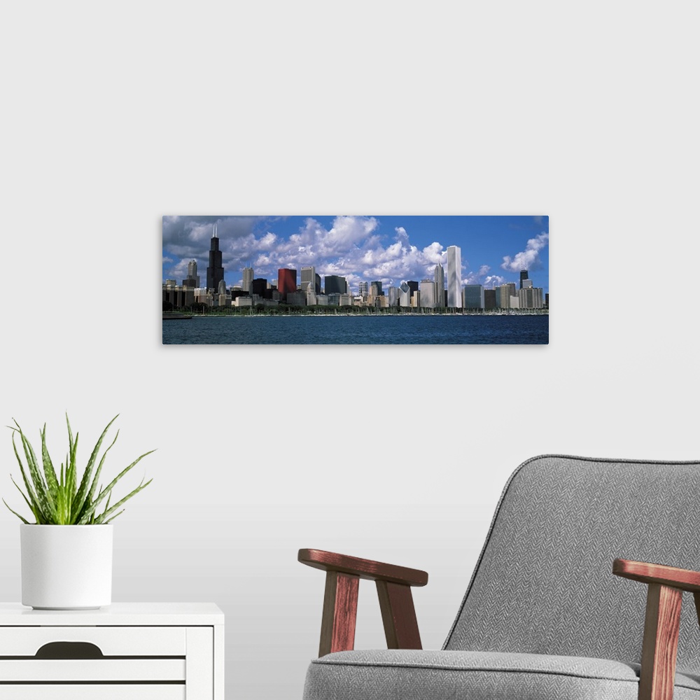 A modern room featuring Illinois, Chicago, clouds