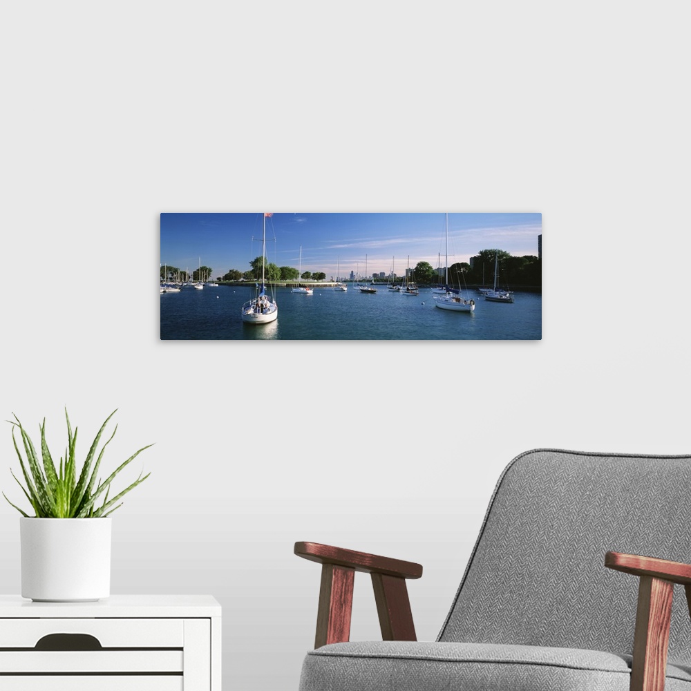 A modern room featuring Illinois, Chicago, Lake Michigan, Boats in a lake