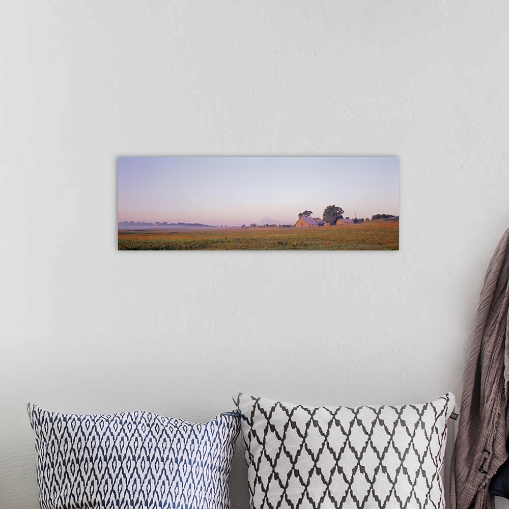 A bohemian room featuring Illinois, Ogle Country, Panoramic view of a houses on a farm