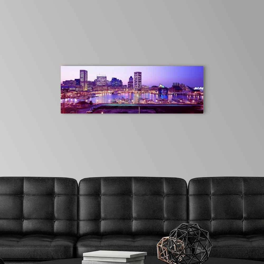 A modern room featuring View of the Charm City downtown pavilions, Trade Center, Power Plant, and aquarium from Federal H...