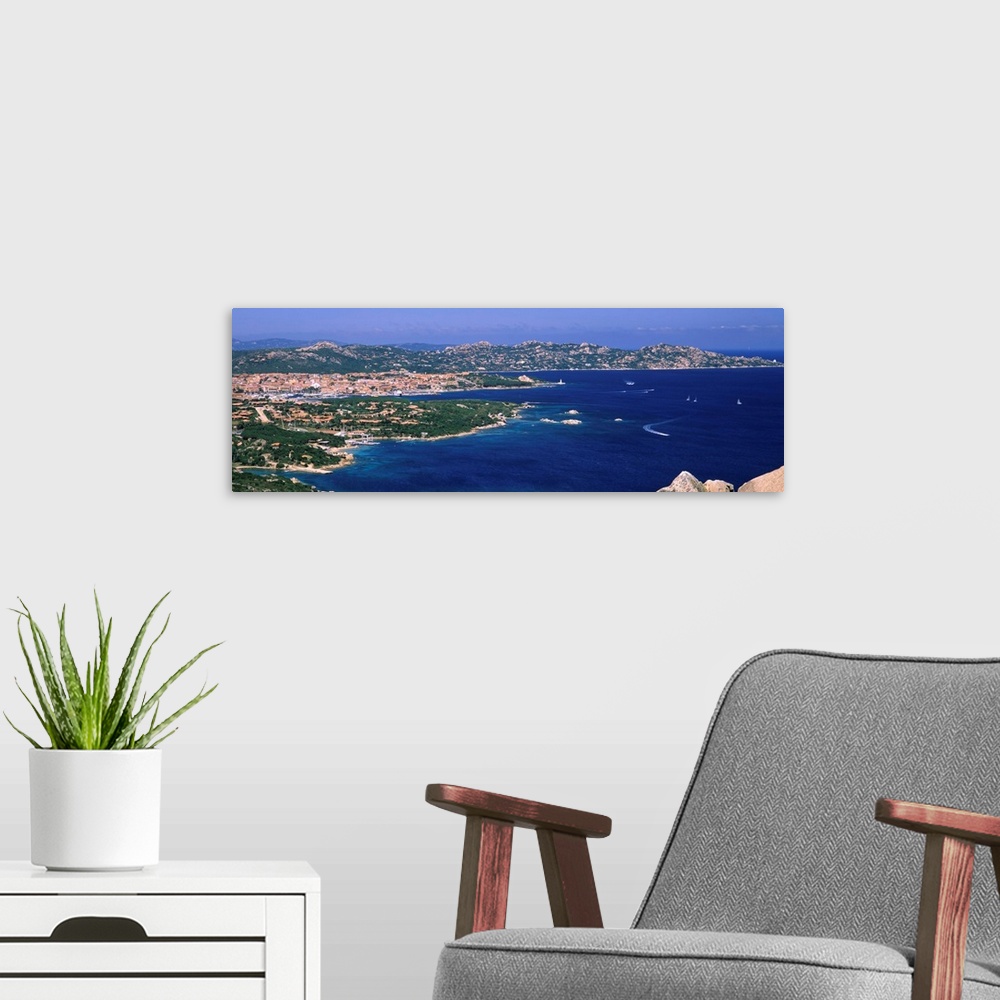 A modern room featuring Island in the sea, Capo D'Orso, Palau, Sardinia, Italy