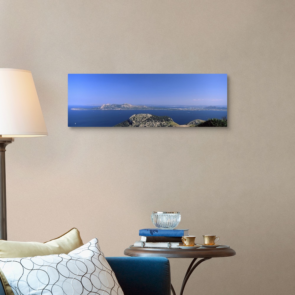 A traditional room featuring Islands in the sea, Pollensa Bay, Majorca, Balearic Islands, Spain