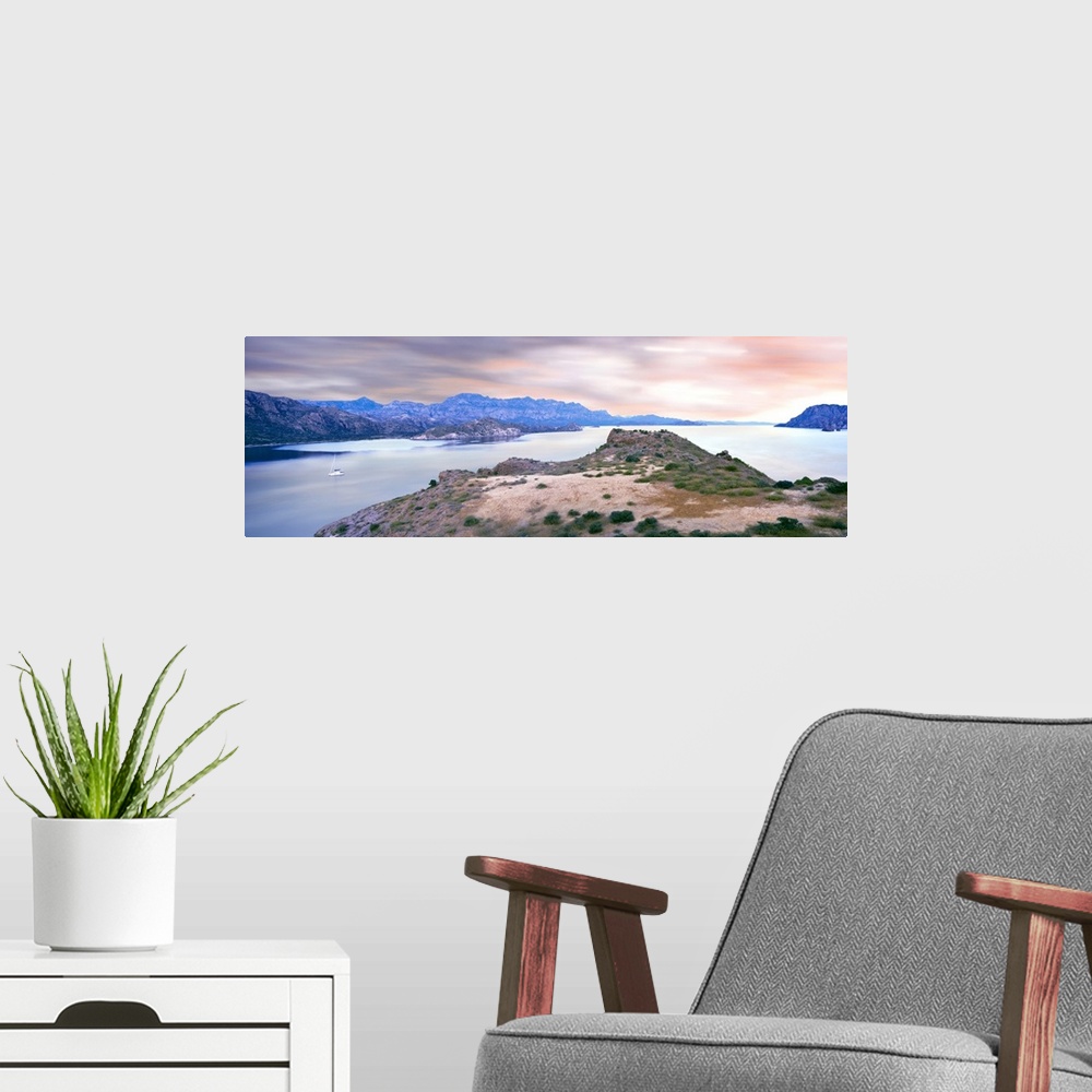 A modern room featuring Sunrise over islands, Islands of Loreto, Villa del Palmar, Punta el Puertecito, Loreto Bay Nation...