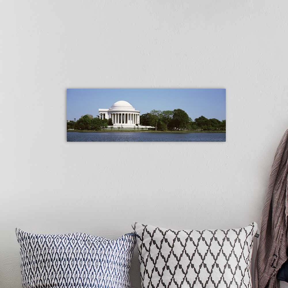 A bohemian room featuring Jefferson Memorial Washington DC