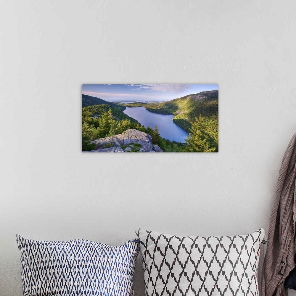 A bohemian room featuring Jordan Pond from the North Bubble, Acadia National Park, Maine