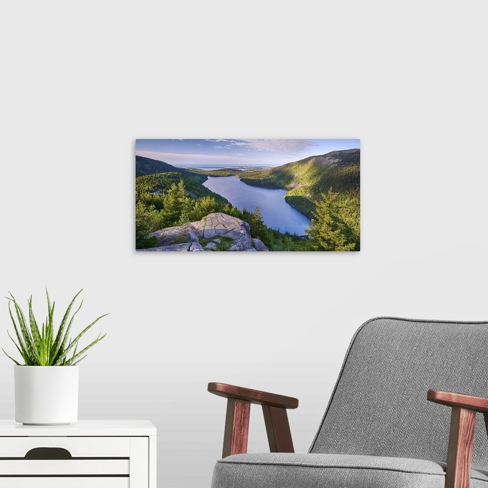 A modern room featuring Jordan Pond from the North Bubble, Acadia National Park, Maine