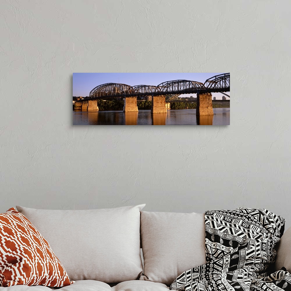 A bohemian room featuring Kentucky, Covington, Ohio River, L & N Bridge, Bridge over the river