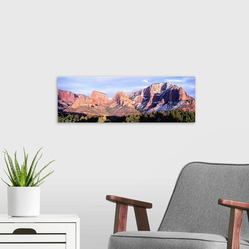 A modern room featuring Kolob Canyons Zion Canyon Zion National Park UT