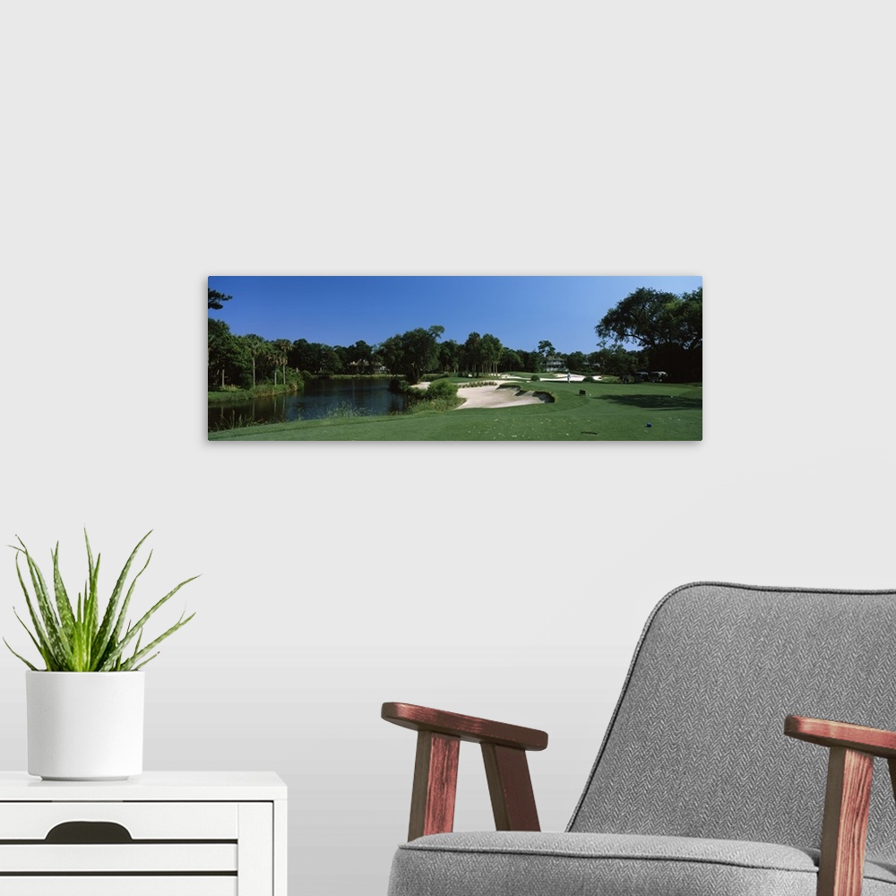 A modern room featuring Lake in a golf course, Osprey Point, Kiawah Island Golf Resort, Kiawah Island, Charleston County,...