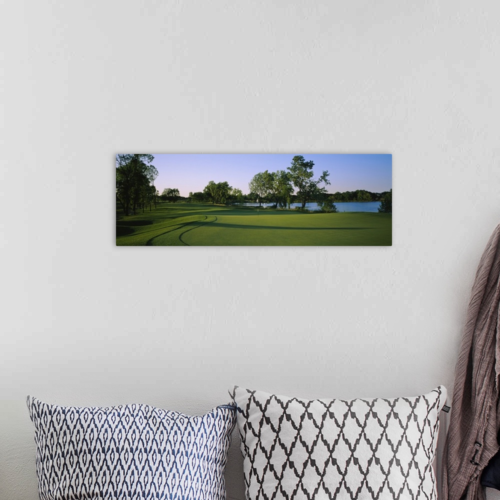 A bohemian room featuring Lake on a golf course, White Deer Run Golf Club, Vernon Hills, Lake County, Illinois
