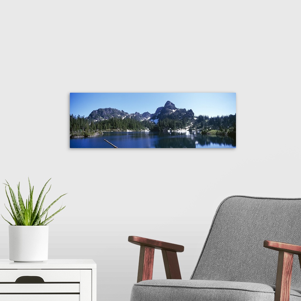 A modern room featuring Lena Lake, Olympic Mountains, Washington