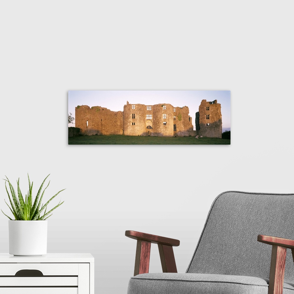 A modern room featuring Lawn in front of a landscape, Roscommon Castle, Roscommon County, Republic Of Ireland