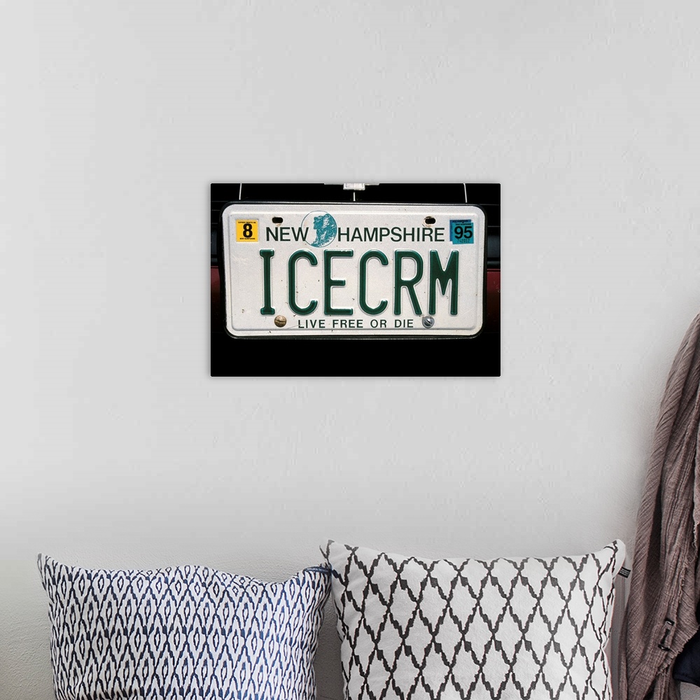 A bohemian room featuring License Plate Americana