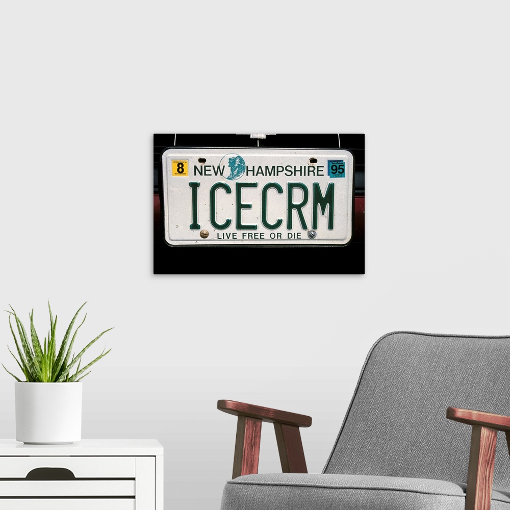 A modern room featuring License Plate Americana