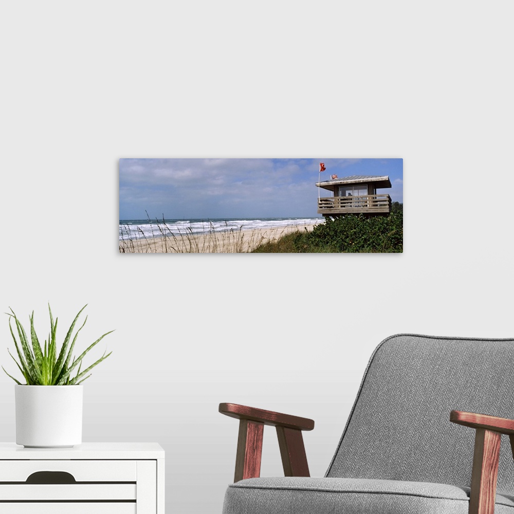 A modern room featuring Lifeguard hut on the beach, Nokomis, Sarasota County, Florida,
