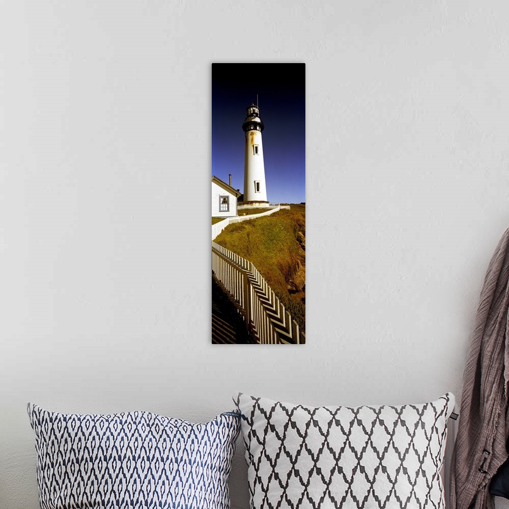 A bohemian room featuring Lighthouse on a cliff, Pigeon Point Lighthouse, California
