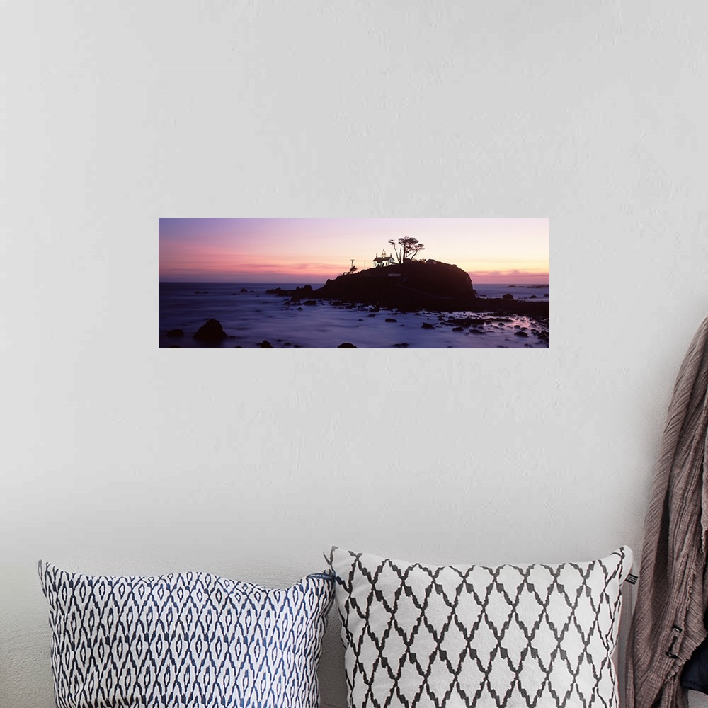 A bohemian room featuring Lighthouse on a hill, Battery Point Lighthouse, Battery Point Lighthouse Park, Crescent City, Cal...